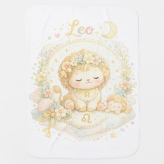 Personalized Leo Baby Blanket | Custom Zodiac Nurs