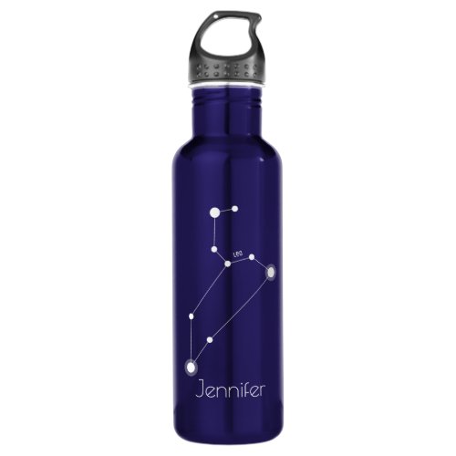 Personalized Leo Zodiac Constellation Stainless Steel Water Bottle