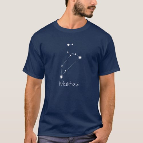 Personalized Leo Zodiac Constellation T_Shirt