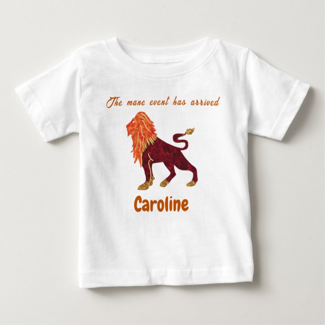 Personalized Leo Zodiac Impressionist Toddler  Baby T-Shirt (Front)