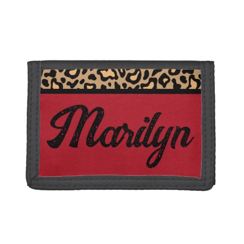 Personalized Leopard Animal Print Wallet 