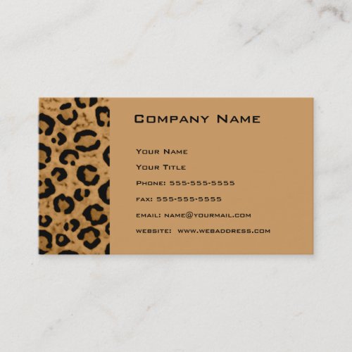Personalized Leopard Business Cards