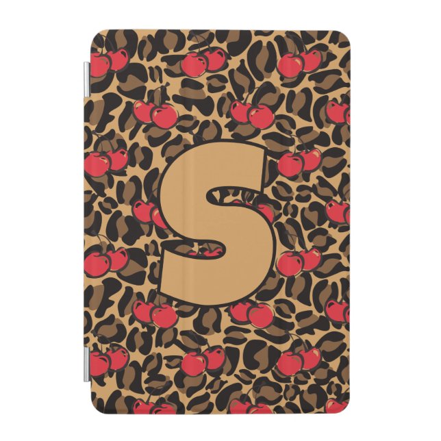 Personalized Leopard Cherries iPad Mini Cover (Front)