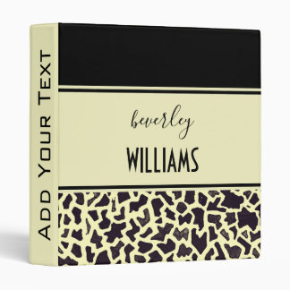 Personalized Leopard Cream Binder