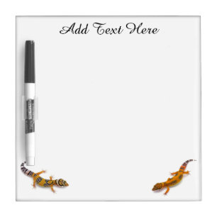 Personalized Leopard Gecko Lizard Dry Erase Board