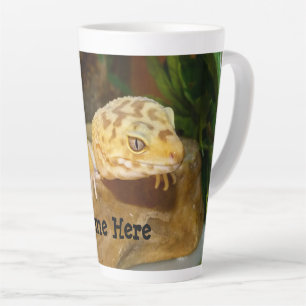 Personalized Leopard Gecko Lizard Latte Mug