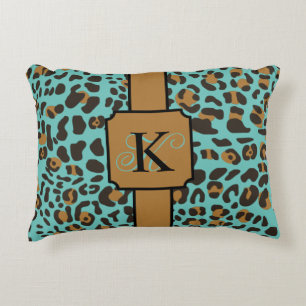 Personalized Leopard Jaguar Animal Print Pattern Accent Pillow