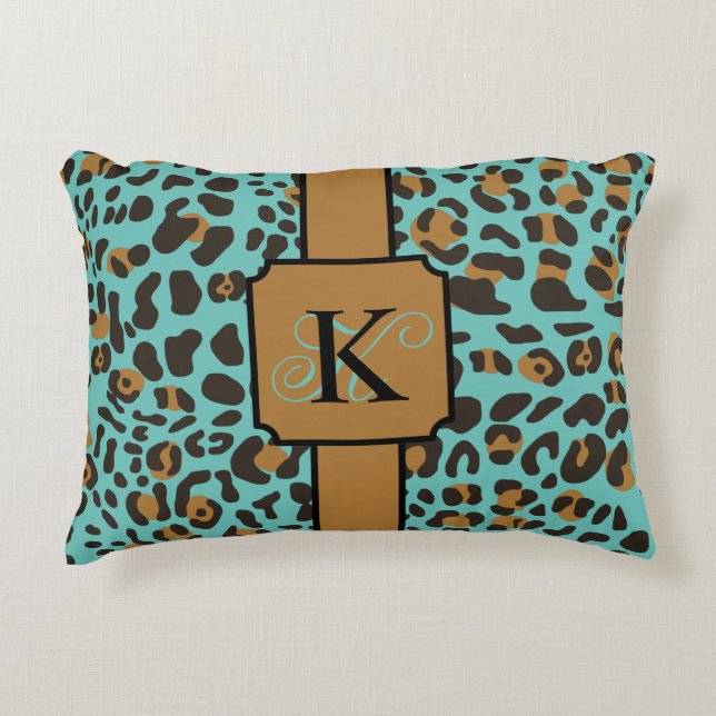 Personalized Leopard Jaguar Animal Print Pattern Accent Pillow (Front)