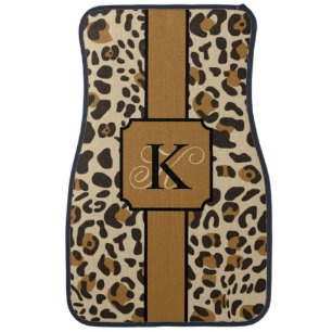 Personalized Leopard Jaguar Animal Print Pattern Car Floor Mat