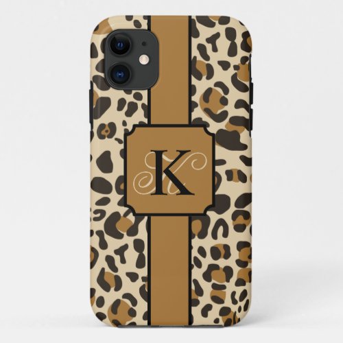 Personalized Leopard Jaguar Animal Print Pattern iPhone 11 Case