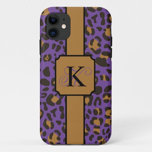 Personalized Leopard Jaguar Animal Print Pattern iPhone 11 Case