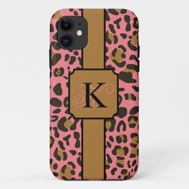 Personalized Leopard Jaguar Animal Print Pattern Case-Mate iPhone Case (Back)