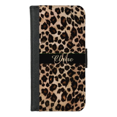 Personalized Leopard Phone Wallet Case