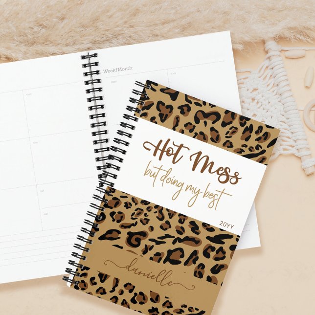 Personalized Leopard Print Hot Mess Doing my Best Planner (Creator Uploaded)