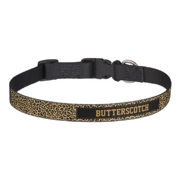 Personalized Leopard Print Pattern Dog Collar by stripedhope at Zazzle