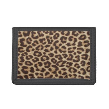 Personalized Leopard Print Trifold Wallet by bestgiftideas at Zazzle
