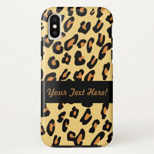 Personalized Leopard Skin Pattern iPhone X Case