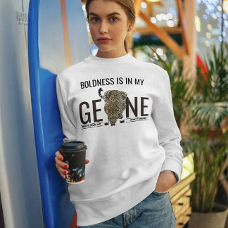Personalized Leopard Wild Animal Big Cat Black Ash Sweatshirt