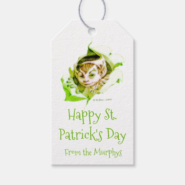 Personalized Leprechaun Gift Tag (Front)