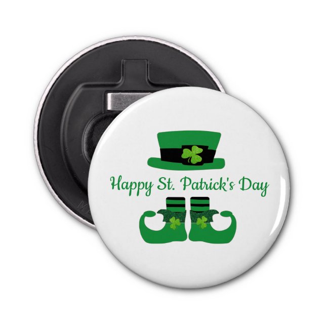 Personalized Leprechaun St. Patrick's Day Party  Bottle Opener (Front)