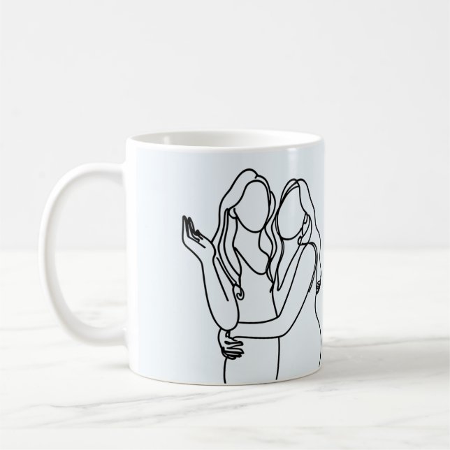 Personalized Lesbian Couple Matching Coffee Mug (Left)