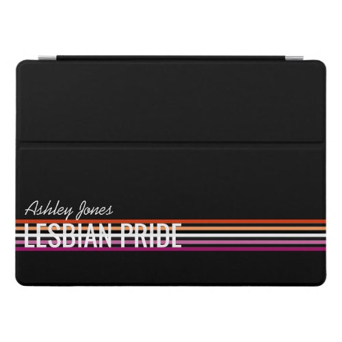 Personalized Lesbian Flag 5_Stripes Stripes LGBT iPad Pro Cover