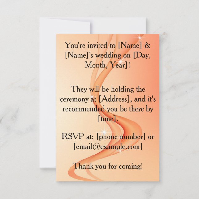 Personalized Lesbian Wedding Invitation (Back)