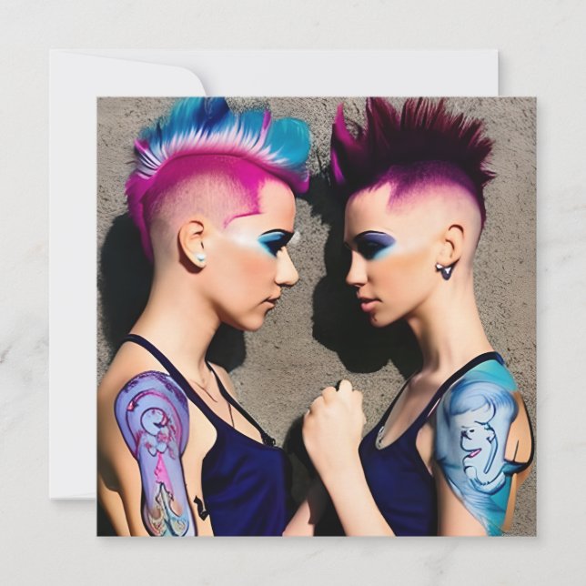 Personalized Lesbian Wedding LGBTQIA+ Photo Invitation (Front)