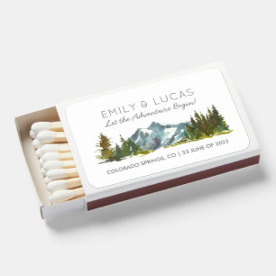Personalized Let the Adventure Begin favor Matchboxes