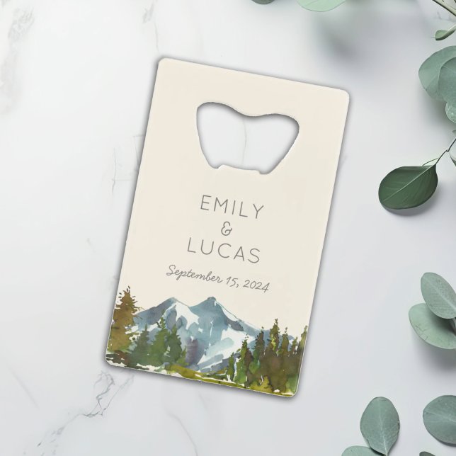 Personalized Let the Adventure Begin Wedding Favor Credit Card Bottle Opener (Creator Uploaded)
