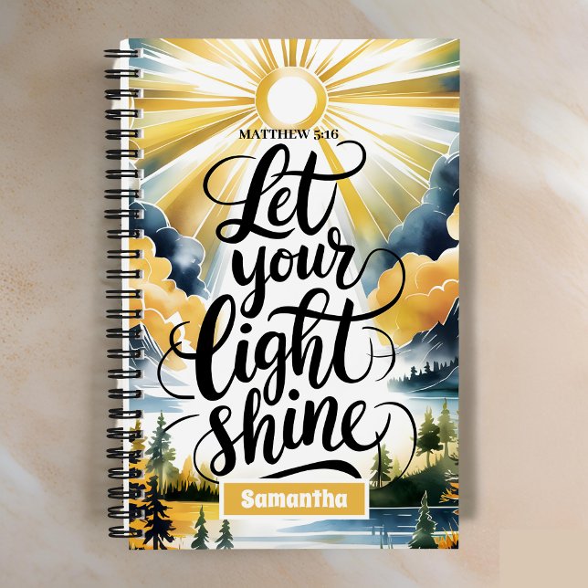 Personalized Let Your Light Shine Journal (Creator Uploaded)