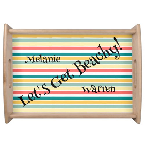 Personalized Lets Get Beachy Themed Serving Tr Serving Tray