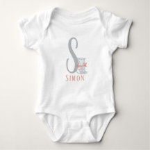 Personalized Letter and Name Baby Bodysuit