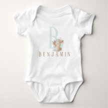 Personalized Letter and Name Baby Bodysuit