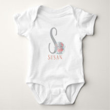 Personalized Letter and Name Baby Bodysuit