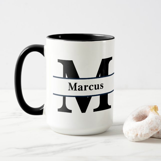 Personalized letter and name mug (With Donut)