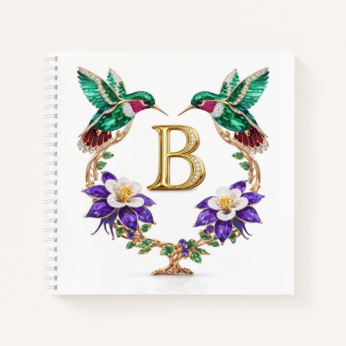 Personalized Letter B Wedding Planner Hummingbird