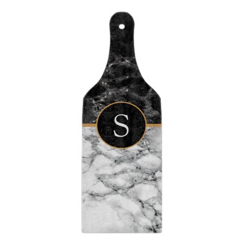 Personalized Letter Cutting Board Marble Design