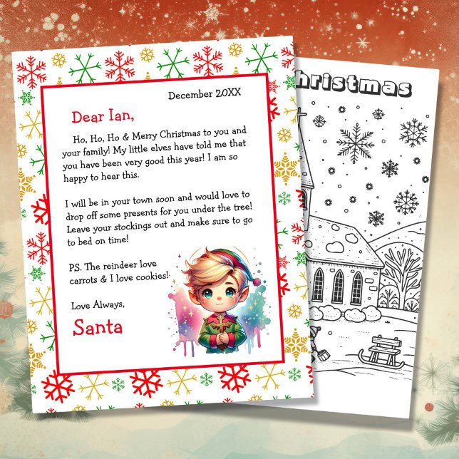 Personalized Letter from Santa and Coloring Page (Creator Uploaded)