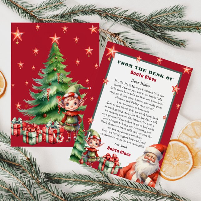 Personalized letter from Santa and Elf  Invitation (Creator Uploaded)