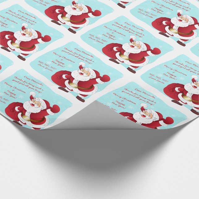 Personalized Letter from Santa Christmas Wrapping Paper (Corner)