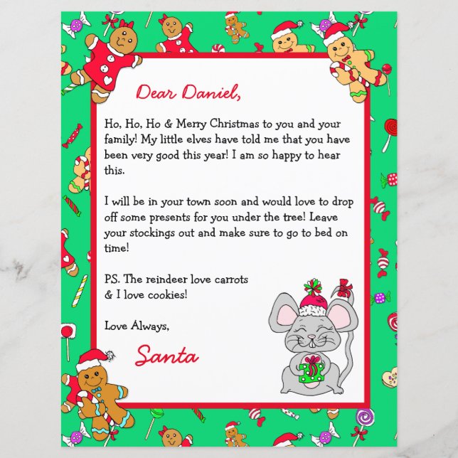 Personalized Letter from Santa Claus (Front)