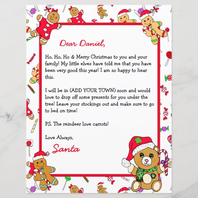 Personalized Letter from Santa Claus (Front)