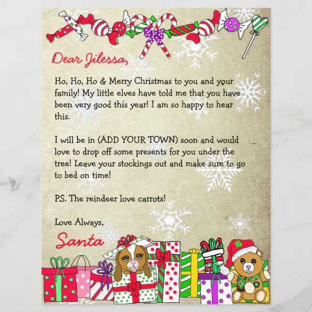 Personalized Letter from Santa Claus | Zazzle