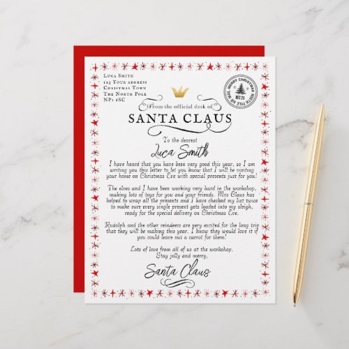 Personalized Letter From Santa Claus