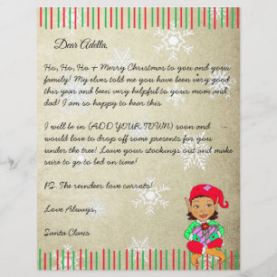 Personalized Letter from Santa Claus