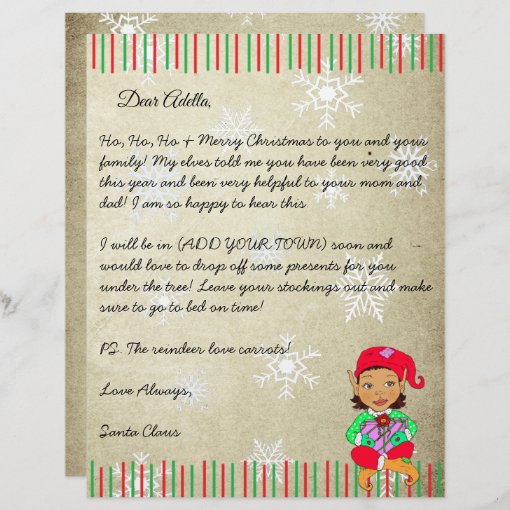 Personalized Letter from Santa Claus | Zazzle