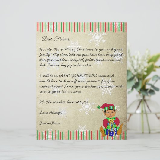 Personalized Letter from Santa Claus (Standing Front)