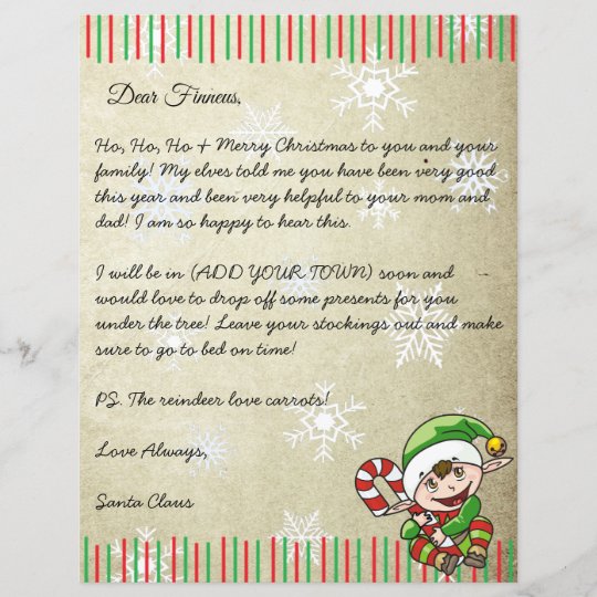 Personalized Letter from Santa Claus | Zazzle.com