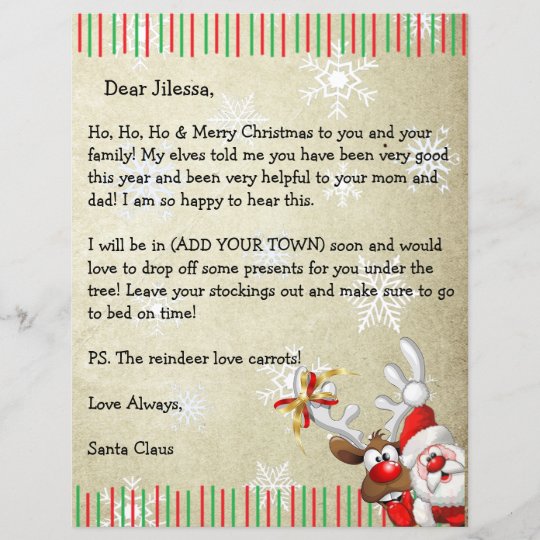 personalized letter from santa claus